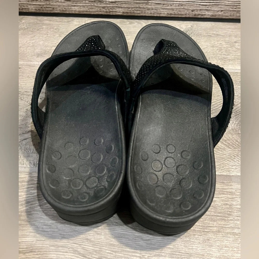 Vionic black glittered sandals size 8 - Picture 4 of 12